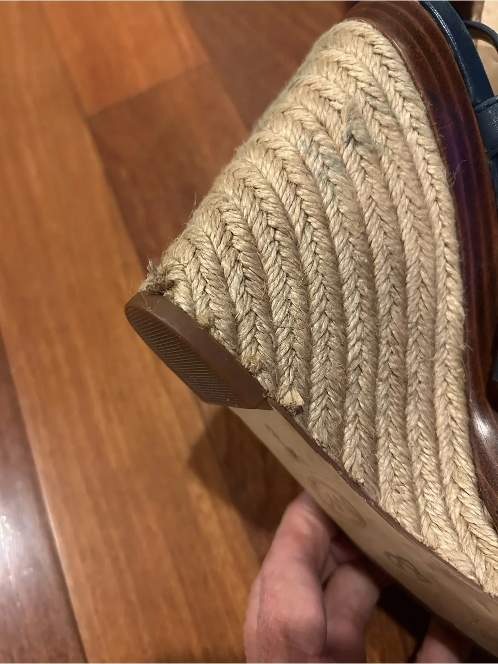 Michael Kors Wedge Espadrille Sandal MK Shoes Blue Size 8.5